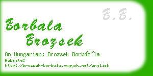 borbala brozsek business card